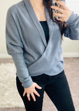 Gray Drape Sweater